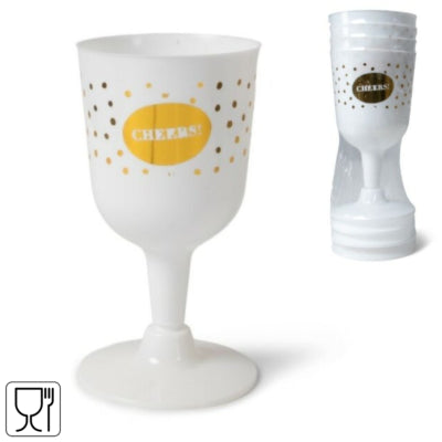 Verres à vin Senza couleur or blanc 140 ml 4 pièces | 24 pièces