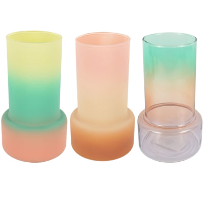 Vase shae marron mat rose saumon 17 cm | 24 pièces