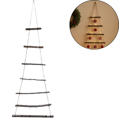 Décoration murale Sapin de Noël avec crochets 120 cm | 12 pièces