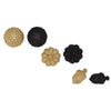 Daan benthout statue jingle doré noir 6 cm 6 assortis | 24 pièces
