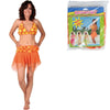 Folat hawai haut et jupe orange taille unique | 12 pièces
