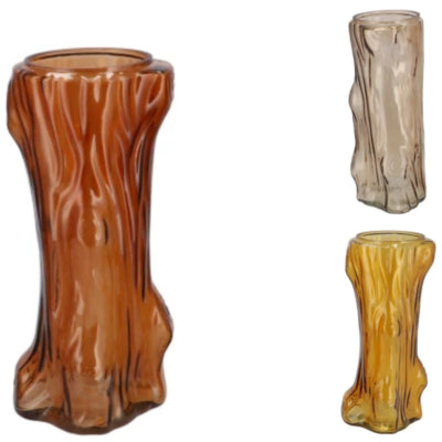 Daan vase en bois courbé arbre marron 26 cm 3 assortis | 12 pièces