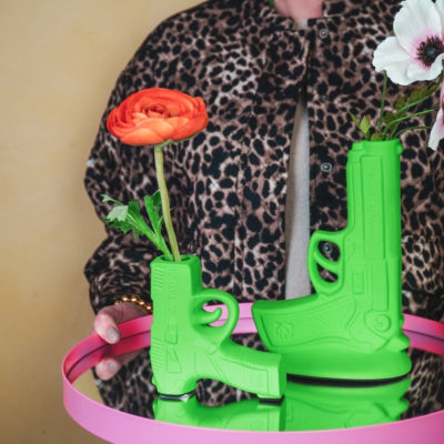 Vase Housevitamin vert fluo mat 12 cm | 6 pièces