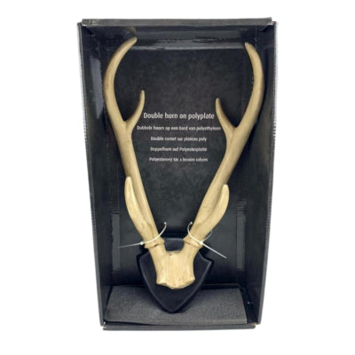 Décoration murale bois de cerf sur assiette 34,5 cm | 6 pièces