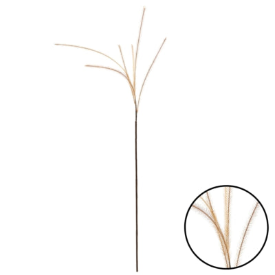 Branche artificielle Countryfield avec 6 plumes marron clair 112 cm | 24 pièces