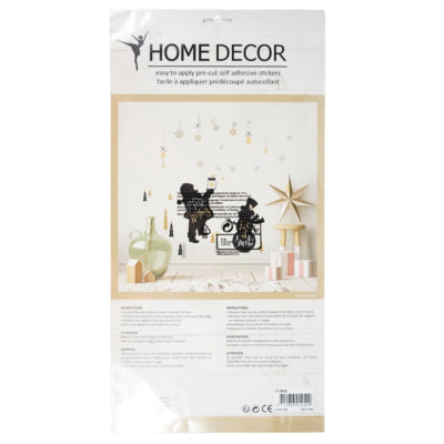 Stickers muraux pop up Père Noël 41 x 24 cm | 24 pièces
