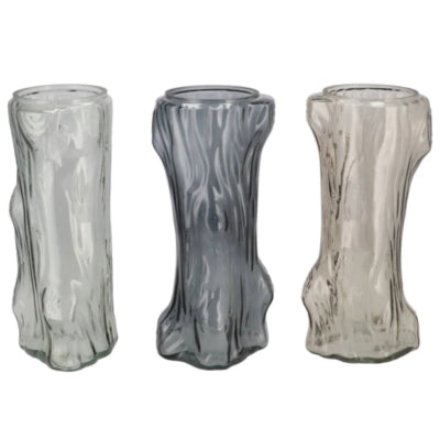 Daan vase en bois courbé arbre gris 29 cm 3 assortis | 6 pièces