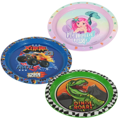 Assiette univers maison enfant plastique 21 cm 6 assortis | 24 pièces