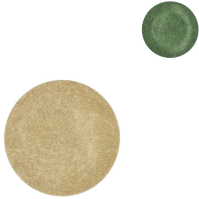 Assiette décorative mélamine brillant vert doré 18 cm 2 assortis | 36 pièces