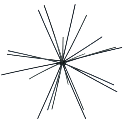 Housevitamin ornement feu d'artifice métal noir 25 cm | 12 pièces