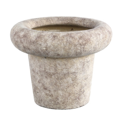 Ptmd pot de fleur relandi xl gris 35 cm | 2 pièces