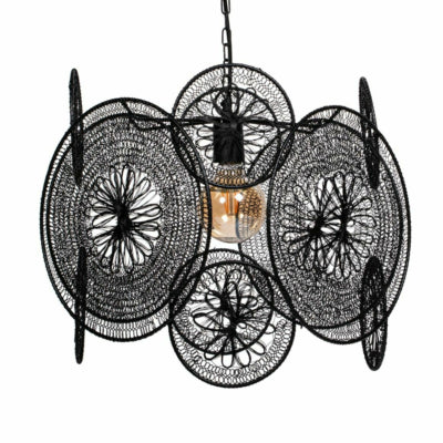 Ptmd lampe suspendue desh noire 40 cm | 2 pièces