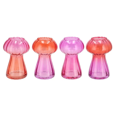 Vase Daan en bois courbé nova rose 17 cm 4 assortis | 8 pièces