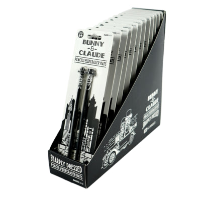 Suckuk (r) bunny claude hb crayons avec gomme ensemble de 2 | 24 pièces