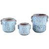 Ptmd pot de fleur shay haut l bleu 18 cm | 8 pièces