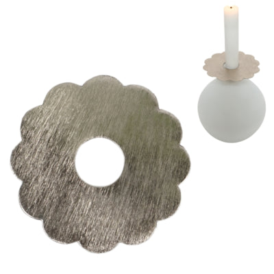 Stjernsund anneau de bougie fleur de loua couleur argent 9,3 cm | 24 pièces