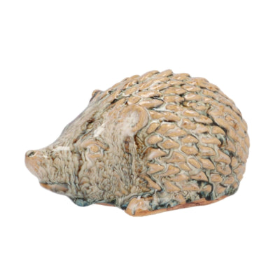 Statue Daan en bois courbé hérisson beige 9 cm | 12 pièces