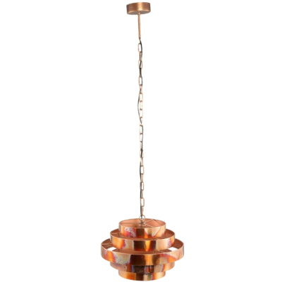 Ptmd lampe suspendue zanth couleur cuivre 42 cm | 2 pièces