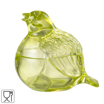Pot J-line avec couvercle verre pigeon vert 14 cm | 12 pièces