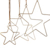 Pendentif étoiles de Noël doré 30 cm lot de 4 | 10 pièces