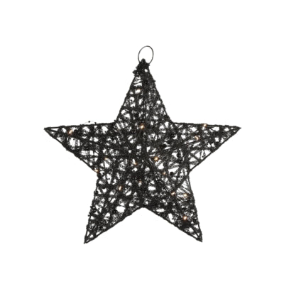 Countryfield poinsettia lille s led sur batterie noir 30 cm | 8 pièces