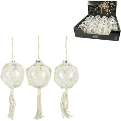 Home accents pendentif macramé 10 cm 3 assortis | 48 pièces