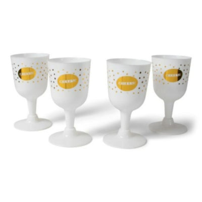 Verres à vin Senza couleur or blanc 140 ml 4 pièces | 24 pièces