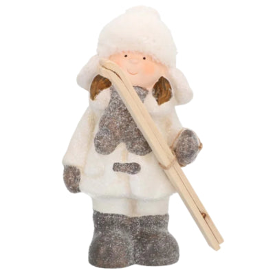 Image enfant avec ciel hiver pailleté 23 cm | 8 pièces