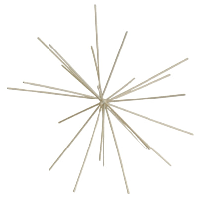 Housevitamin ornement feu d'artifice métal beige 25 cm | 12 pièces