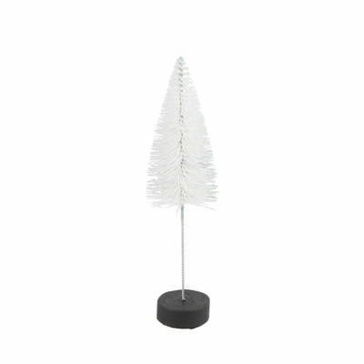 Sapin de Noël Countryfield sur socle blanc pailleté 20 cm | 12 pièces