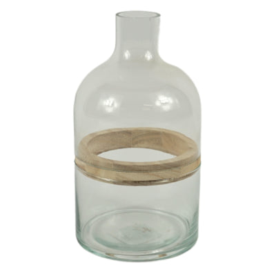 Vase verre transparent 22 cm 3 parties | 9 pièces