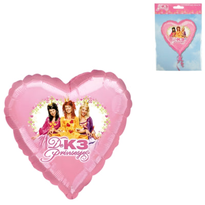 Folat ballon en aluminium k3 originaux coeur rose 45 cm | 25 pièces