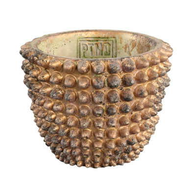 Ptmd pot de fleur vikka couleur or 12 cm | 12 pièces