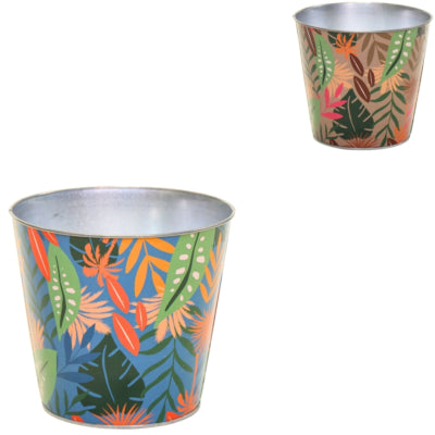 Pot de fleurs bob jungle m 13 cm 2 assortis | 24 pièces