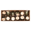 Oeufs en bois courbé Daan avec corde noir 5 cm 12 pièces | 10 pièces