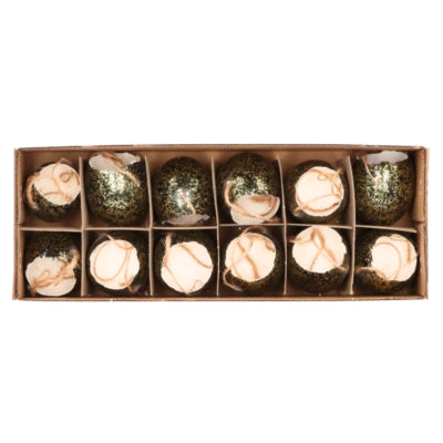 Oeufs en bois courbé Daan avec corde noir 5 cm 12 pièces | 10 pièces