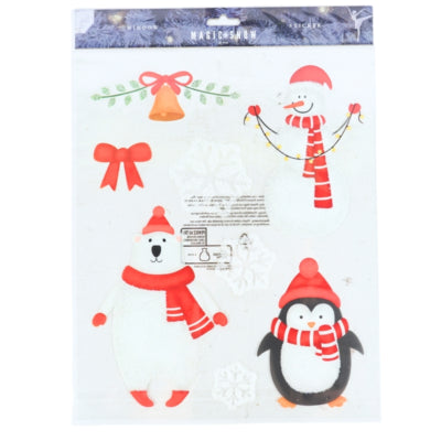 Autocollant de fenêtre de Noël 34,5 cm | 48 pièces