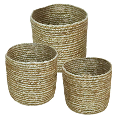 Panier naturel 23 cm lot de 3 | 2 pièces