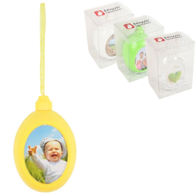 Cadre photo pendentif œuf de Pâques 5,3 cm 4 assortis | 18 pièces