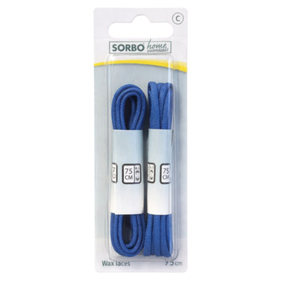 Lacets Sorbo wax bleu 75 cm 2 paires | 20 pièces