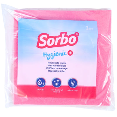 Sorbo torchon rose 38 cm 3 pièces | 24 pièces