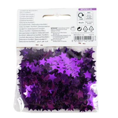 Amscan confettis étoiles violet métallisé 14 g | 48 pièces