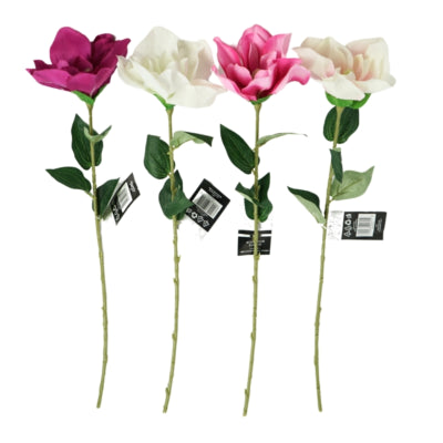Fleur artificielle magnolia 70 cm 4 assortis | 24 pièces