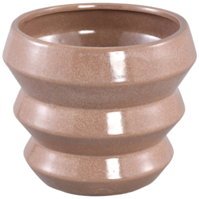 Pot de fleur Ptmd Tims XL marron 19 cm | 6 pièces