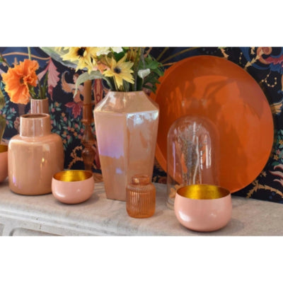 Plateau Daan en bois courbé marrakech orange 26 cm | 6 pièces