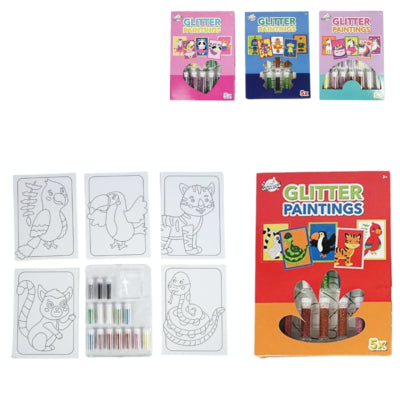Tableaux pailletés 22 cm 4 assortis | 12 pièces