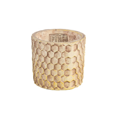Ptmd pot de fleur colons nid d'abeille crème xs 9 cm | 24 pièces