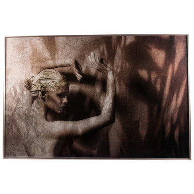 Ptmd peinture sur verre art exclusif argile brisée par moine 150 x 100 cm