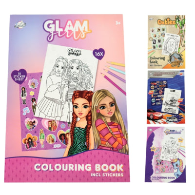 Livre de coloriage Craft Universe a5 avec autocollants 4 assortis | 24 pièces