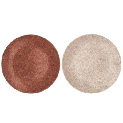 Assiette décorative mélamine brillant couleur bronze nude 22 cm 2 assortis | 18 pièces